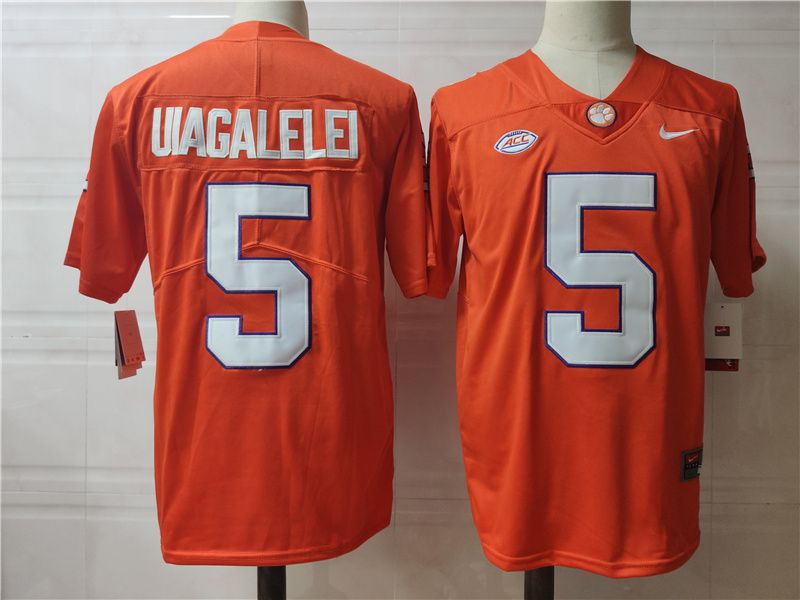Men Clemson Tigers 5 Uiagalelei Orange Nike 2025 NCAA Jersey